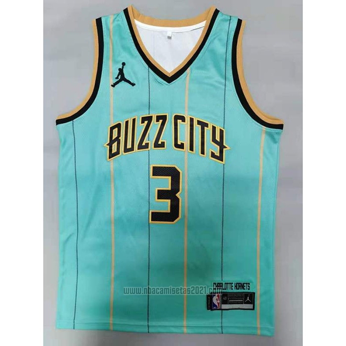 Camiseta Charlotte Hornets Terry Rozier III #3 Ciudad 2020-21 Verde
